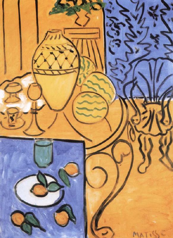 Henri Matisse Yellow and blue oil painting image